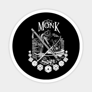 RPG Class Series: Monk - White Version Magnet